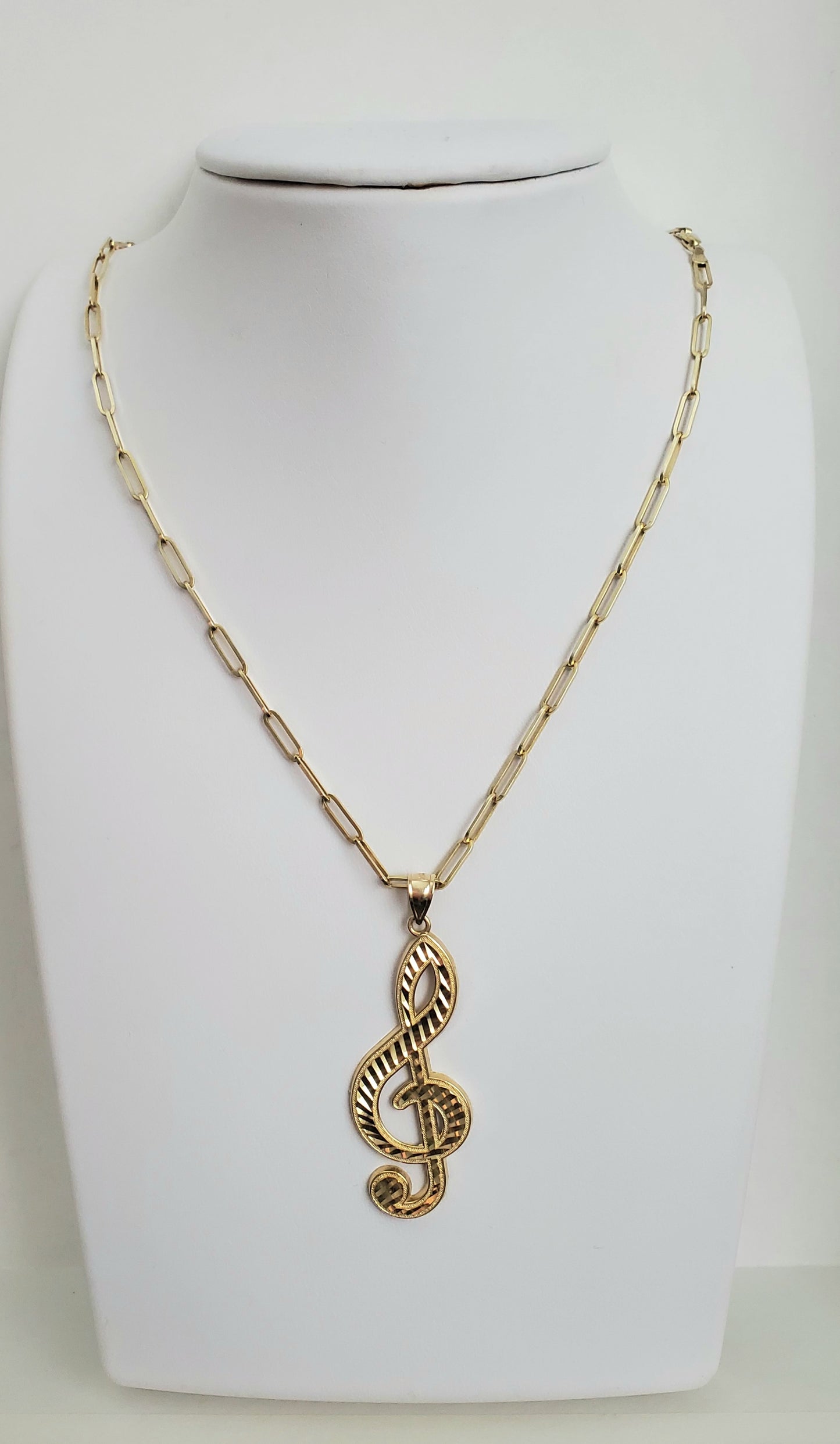 Necklace gold 10k with charm gold 10k